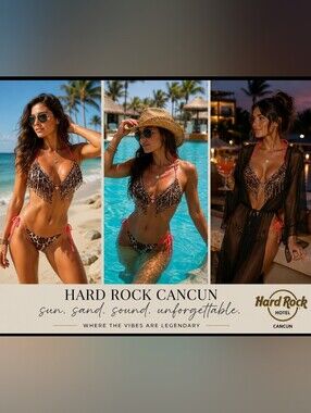 Leopard print fringe bikini - Hard Rock Resort Swim